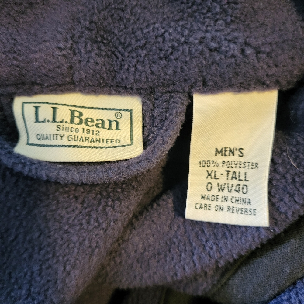 L.L.Bean Men's Winter Robe, Size XL-Tall, Blue, House wear, Comfortable - Picture 2 of 9
